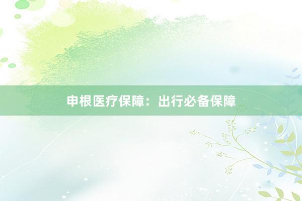 申根医疗保障：出行必备保障